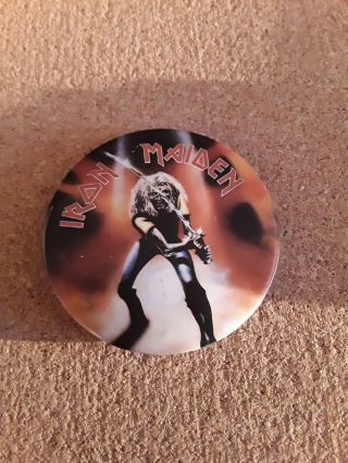 Iron Maiden Vintage Metal Button Badge From The 1980 