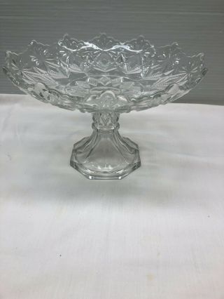 Vintage Clear Glass Pedestal Candy/nut/cake Dish