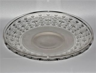 Edwardian Cut Glass & Sand Frosted Glass C1900 Dish