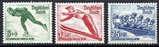 Germany - 1935 Winter Olympics - Full Set - Never Hinged