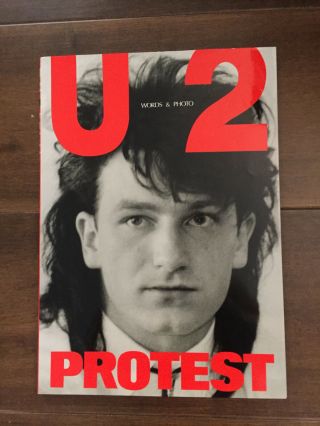 U2 Book Protest Words & Photo Japanese Photo Book 1984 Bono The Edge.