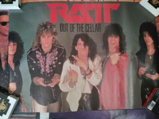 Rare Out Of The Cellar Ratt Promo Poster / Stephen Pearcy / Robbin Crosby