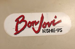 Bon Jovi Kshe - 95 St Louis Special Concert Show Issue Bumper Sticker Vintage