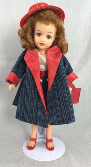 Vintage Little Miss Revlon Doll,  9254 Blue Striped & Red Outfit