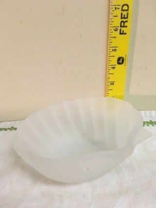 Frosted/satin Glass Sea Shell Shaped Dish