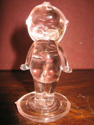 Pink Rose Glass Kewpie Cupie Doll Girl Figurine Boyd Childs Baby Figure Children