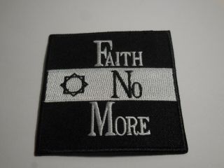 Faith No More Sew On Or Iron Embroidered Patch Black & Silver