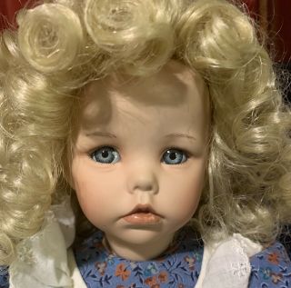 Dianna Effner Hillary Porcelain Pouty Face 15” Doll Ashton Drake 1980s