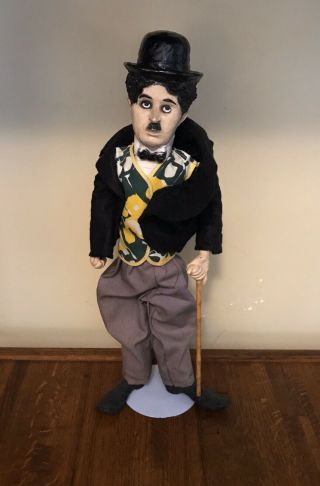 Vintage Charlie Chaplin Doll Cadeaux Milton Bradley Co.  1972 Bubbles 18 " Tall