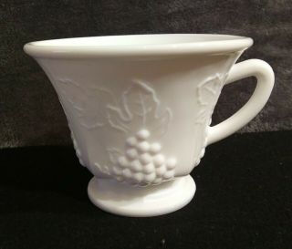 Vintage Indiana Milk Glass Colony Harvest Grape Footed Coffee/tea Cup