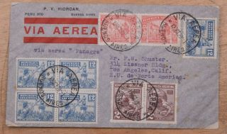 Mayfairstamps Argentina 1929 Panagra Airmail To Us Cover Wwi2795