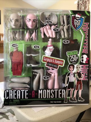Mattel Monster High Create A Monster Boys Vampire And Gargoyle
