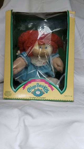 1985 Cabbage Patch Doll in the box with papers Red Hair Girl 2