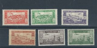 French Colonies Lebanon Liban 1944 Airmail Stamp Set To 500p