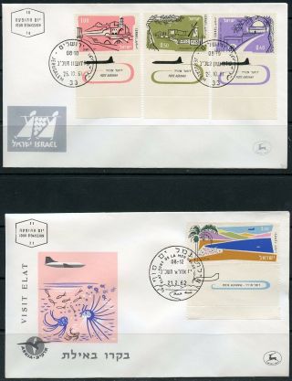 Israel Scott C18/27 Airmails Set Of First Day Covers