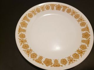 Corelle Golden Butterfly Dessert Plate Dinnerware Dishes Vintage