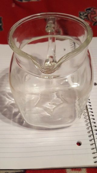 Vintage Federal Clear Glass Pitcher With Star On Bottom