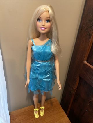Barbie Blonde Doll 2013 Just Play Mattel My Size Best Friend Approx 28” Tall