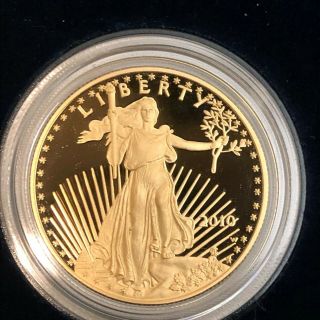 2010 - W 1 Oz.  Gold American Eagle Proof $50 And