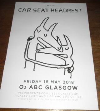 Car Seat Headrest - Live Music Show May 2018 Promotional Tour Concert Gig Poster