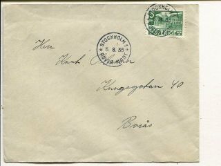 Scouting,  Stockholm Rover Moot 5.  8.  1935,  Cancel On Cover