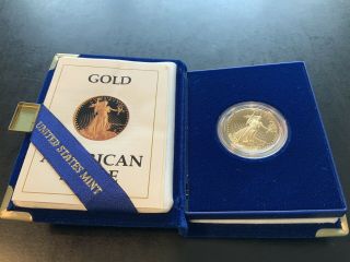 1987 - P One - Half Ounce $25 Gold American Eagle Proof Us Coin In Ogp