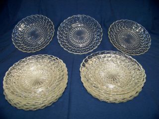 Clear Bubble Depression Glass 16 Bread/dessert Plates - 6 1/2 In.  Anchor Hocking