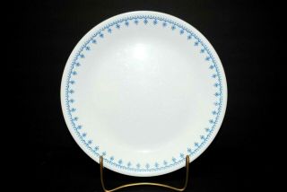 Vintage Corelle Corning Livingware Snowflake Blue Garland 10 - 1/4” Dinner Plate