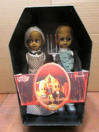 Living Dead Dolls American Gothic 2 Pack Opened Displayed Spencers Exclusive