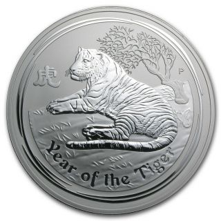 2010 Australia 1 Kilo Silver Year Of The Tiger Bu (series Ii) - Sku 54867