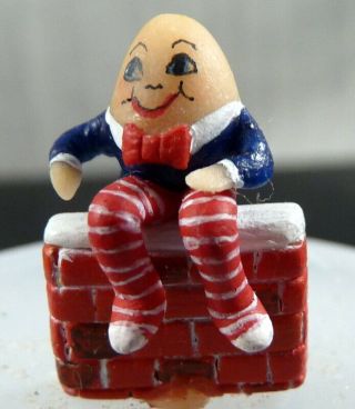 Vintage Artist Made Humpty Dumpty Toy 1:12 Dollhouse Miniature