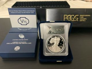 $1 American Eagle Silver Proof Coin (v75) Ww Ii (2020) Pr70dcam (ready To Ship)