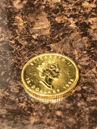 1998 Canadian Gold Coin 1/4 Oz Maple Leaf