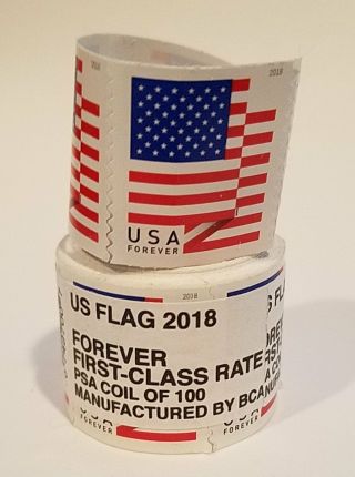 Usps Forever Stamps Flag Roll Of 100 X 10: Total Of 1,  000 Stamps