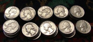 $30 Face Value - - - 90 Washington Quarters - - - - 120 Coins