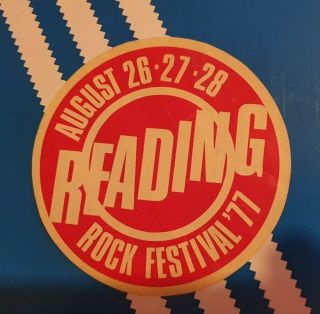 Reading Rock Festival 1977 Vintage Sticker.