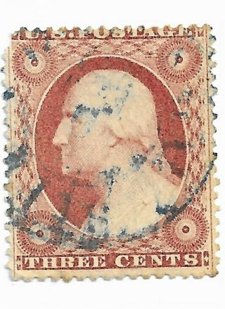 Us Stamp - Scott 25/a10 - 3 Cents - Canc/vlh - 1857 - 61 - Ng - Type I - Perf.  15 1/2 G4b28