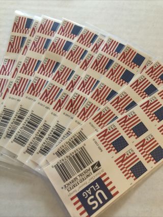 USPS US Forever Postage Stamps U.  S.  Flag 65 Booklets of 20 - 1300 Stamps Total 2