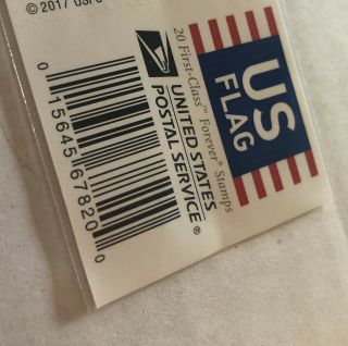 USPS US Forever Postage Stamps U.  S.  Flag 65 Booklets of 20 - 1300 Stamps Total 6