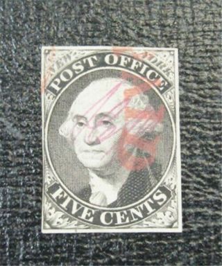 Nystamps Us Stamp 9x1 $550 Red " Paid " Cancel J22x040