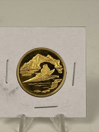 1980 Canada 100 Dollars Gold Proof Coin " Arctic Territories " (16.  97 G Of.  917au)