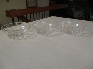 Columbia Depression Glass Federal Glass Set Of Three,  5 " Cereal Bowl,  Set 1
