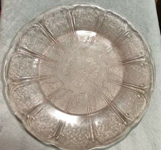 Jeannette Depression Glass Cherry Blossom Pink Dinner Plate 9 " Wide