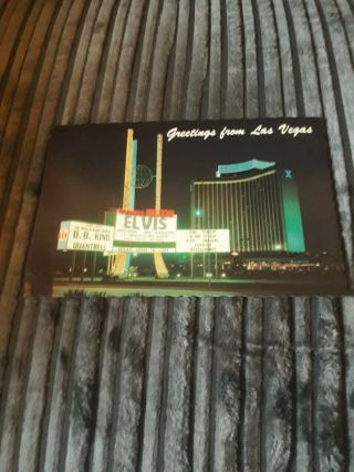 Vintage Elvis Presley Related Las Vegas Hilton Postcard