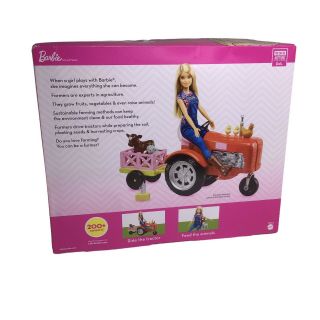 BARBIE You Can Be Anything Farmer and Tractor Has Box Damage Never Opened. 2