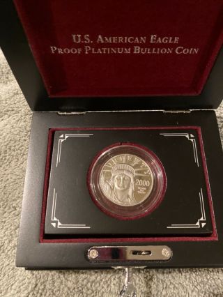 2000 W - American Platinum Eagle (1 Oz) $100 Proof Coin
