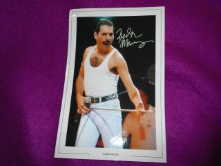 Limited Edition Freddie Mercury,  Queen Signed 8 " X 10 " Photo & C.  O.  A.
