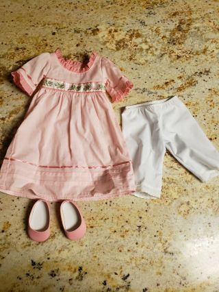 American Girl Doll Caroline Meet Outfit Dress Shoes Pantalettes Historical