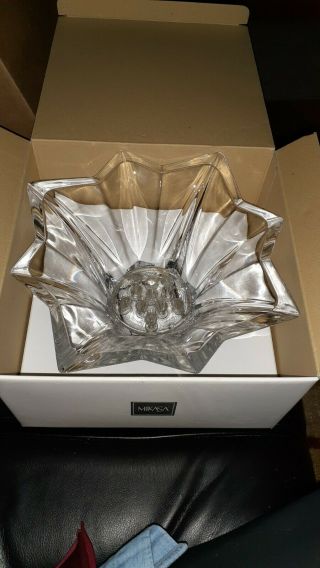 Mikasa Skyline 10 1/4 " Square Bowl Clear Glass Serving Bowl Wx225/726