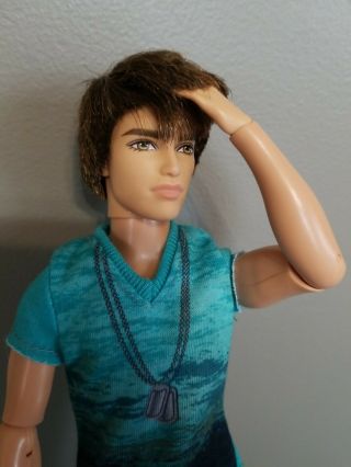 2011 Barbie Fashionistas Ryan Ken Doll Brunette Rooted Hair Articulated Handsome 2